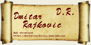 Dmitar Rajković vizit kartica